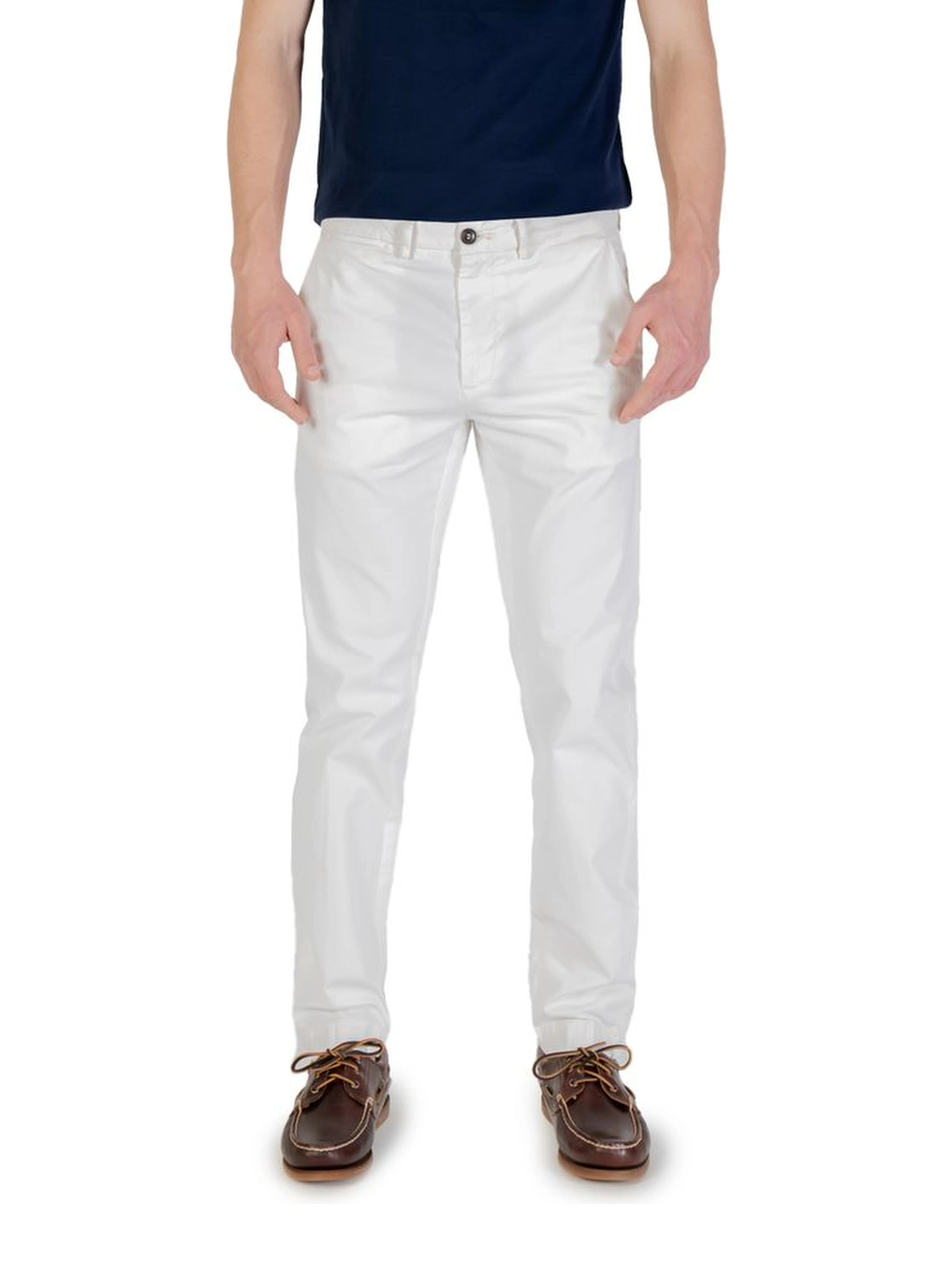 White Cotton Skinny Pants