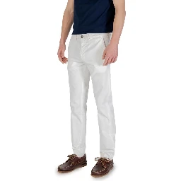 White Cotton Skinny Pants
