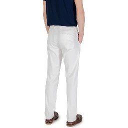 White Cotton Skinny Pants