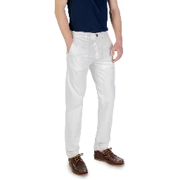 White Cotton Skinny Pants