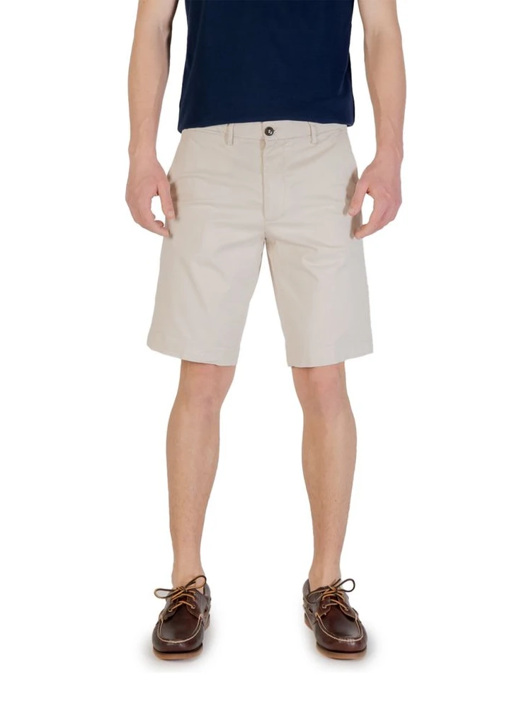 Bicolor Cotton Bermuda Shorts
