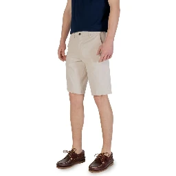 Bicolor Cotton Bermuda Shorts