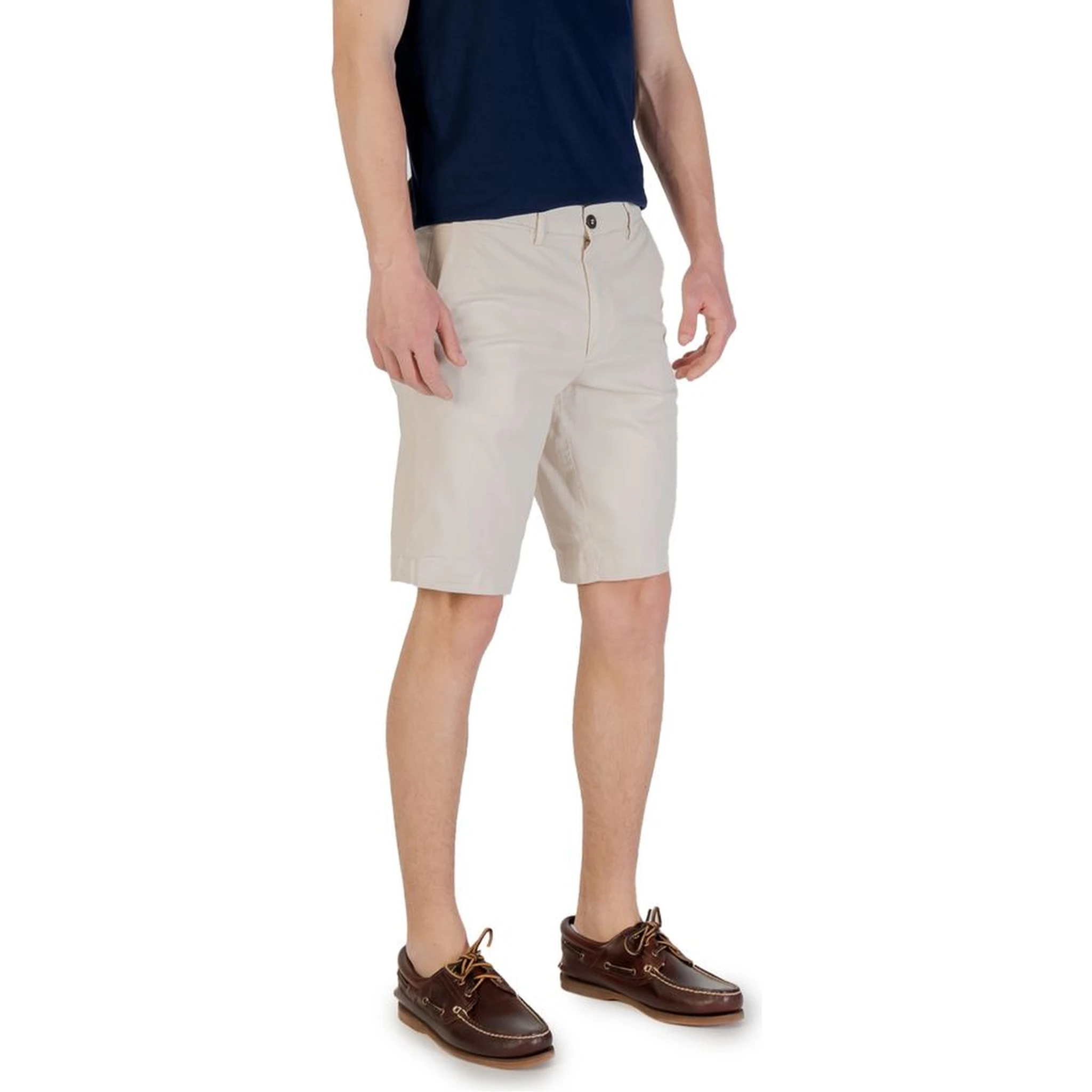 Bicolor Cotton Bermuda Shorts