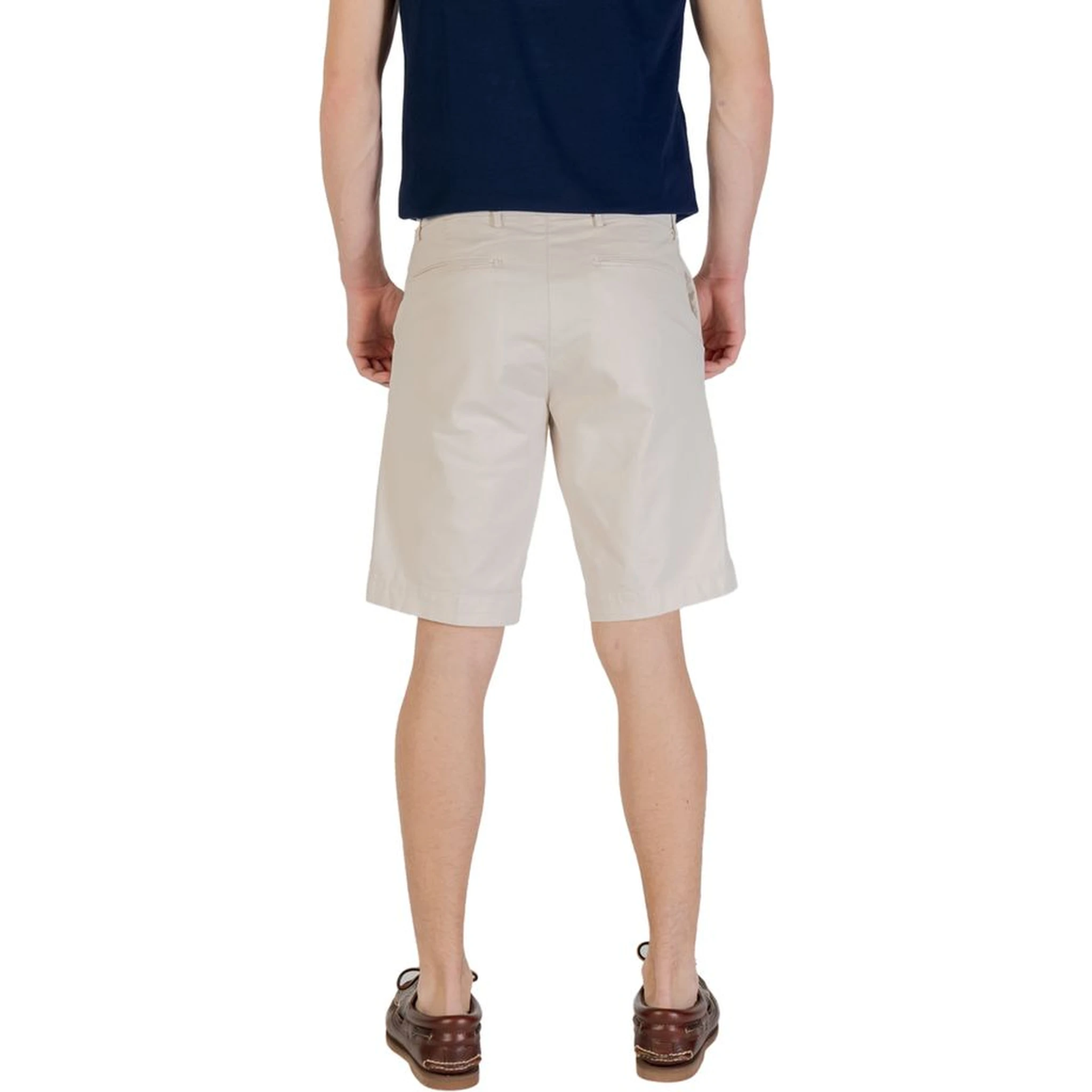 Bicolor Cotton Bermuda Shorts