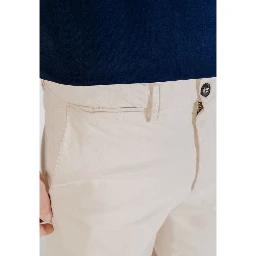 Bicolor Cotton Bermuda Shorts