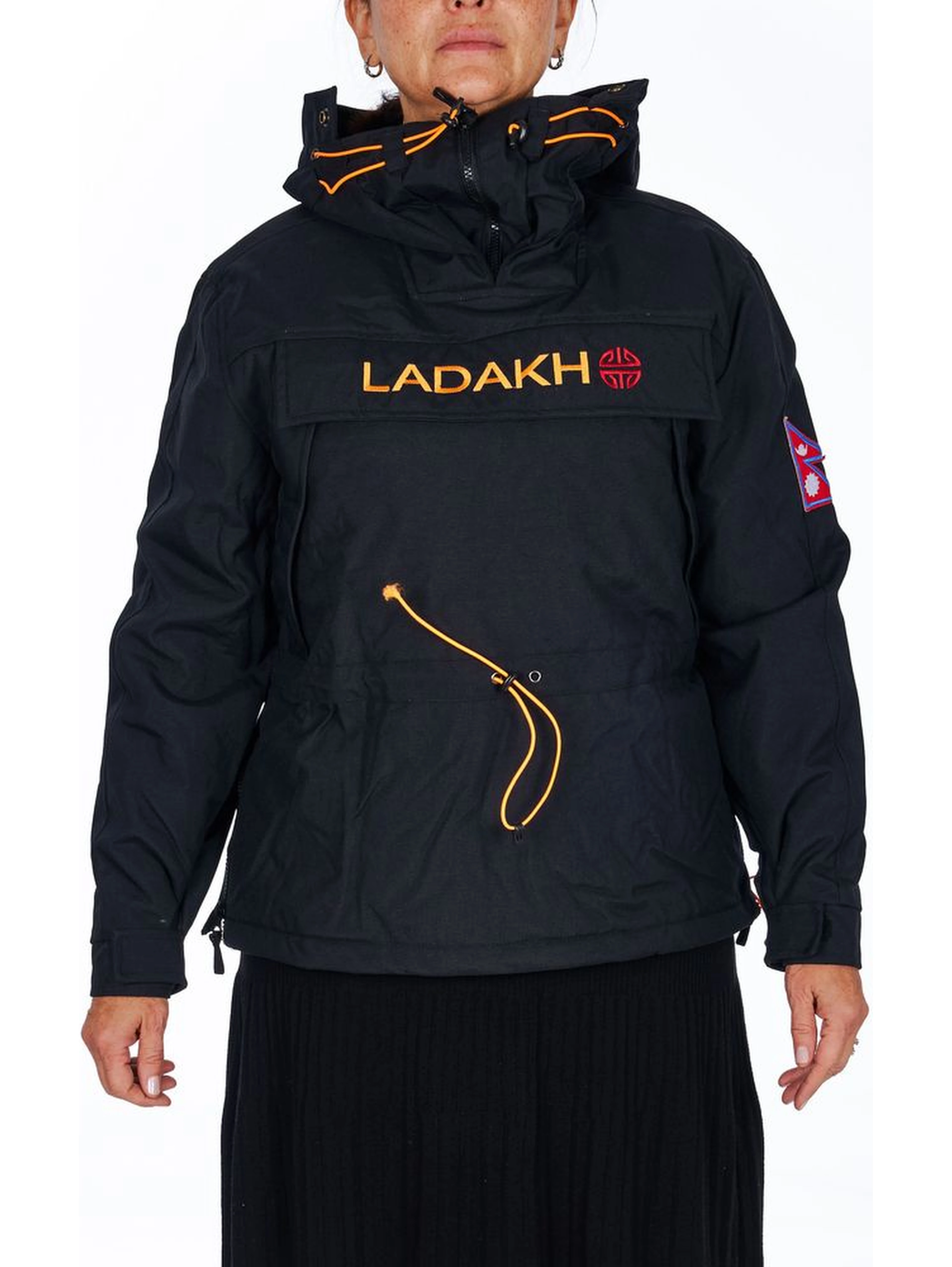 Black Polyester Women Jacket