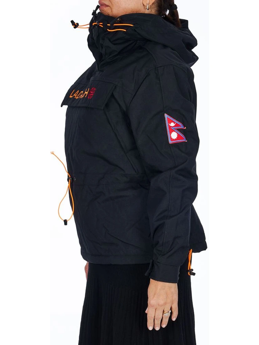 Black Polyester Women Jacket