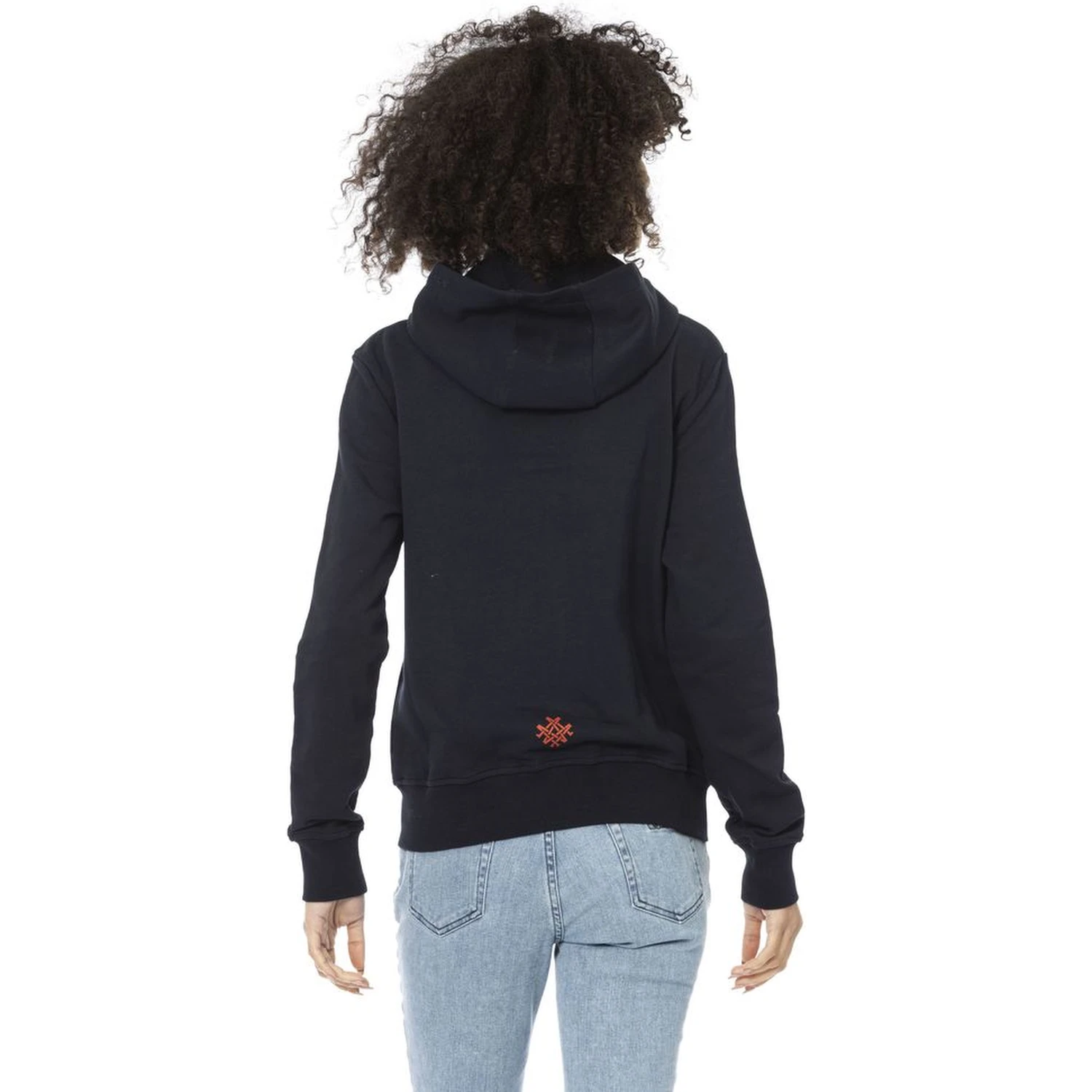 Blue Cotton Women Sweatshirt