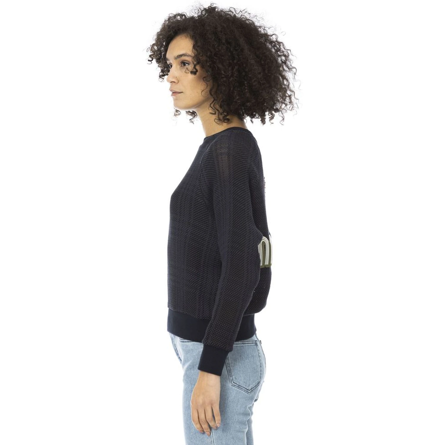 Blue Cotton Women Shirt