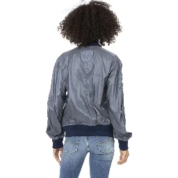 Light Blue Polyamide Women Jacket
