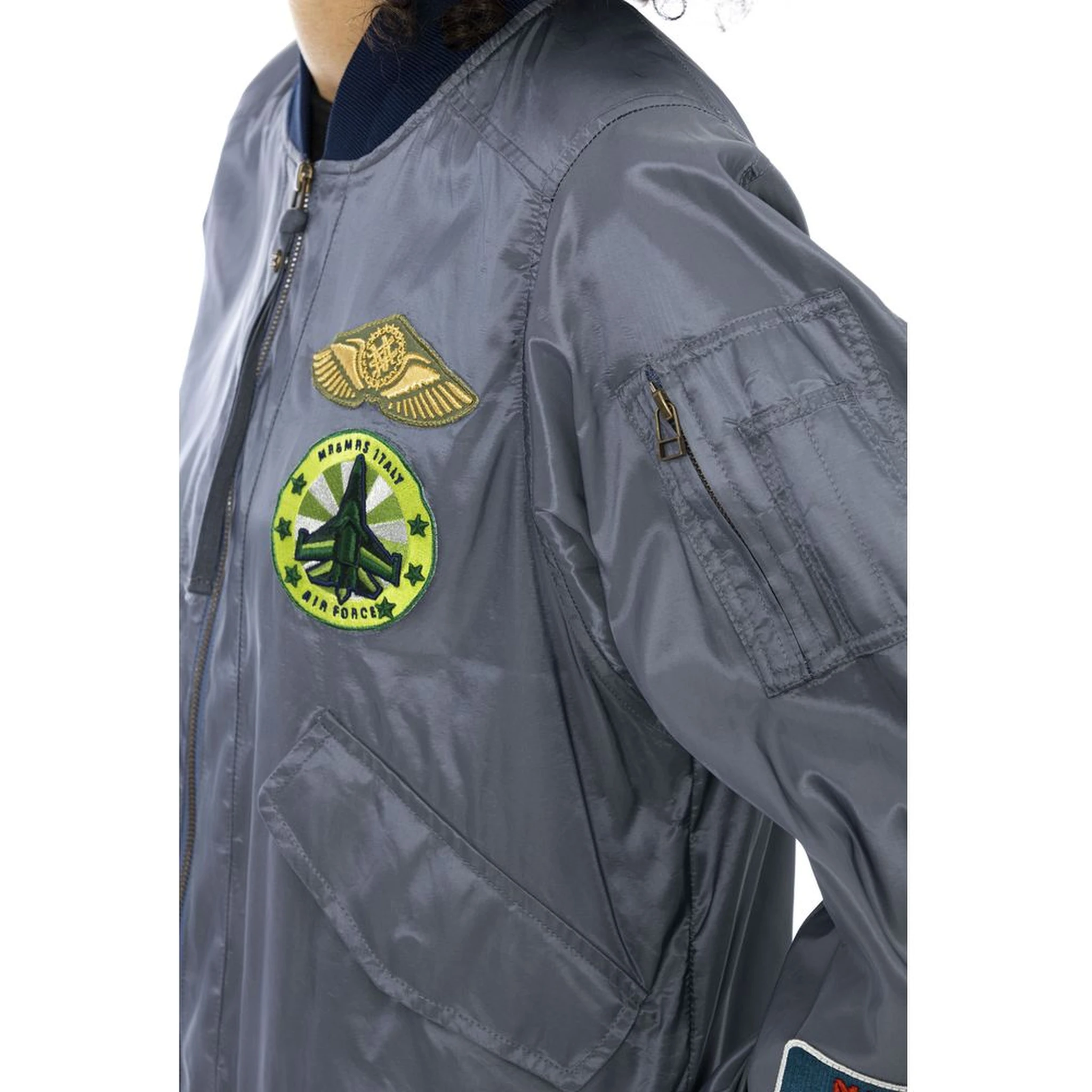 Light Blue Polyamide Women Jacket