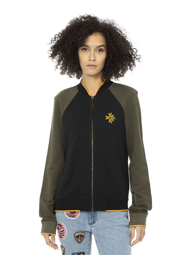 Black Cotton Women Sweater