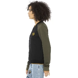 Black Cotton Women Sweater