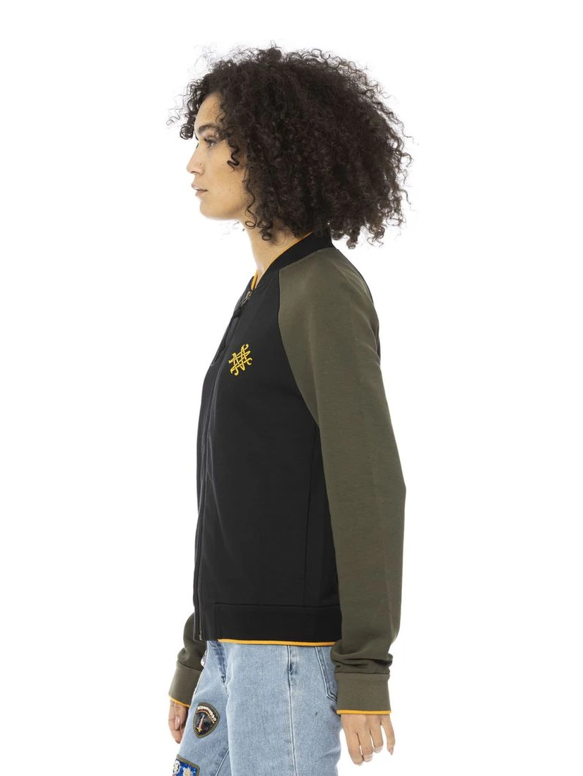 Black Cotton Women Sweater