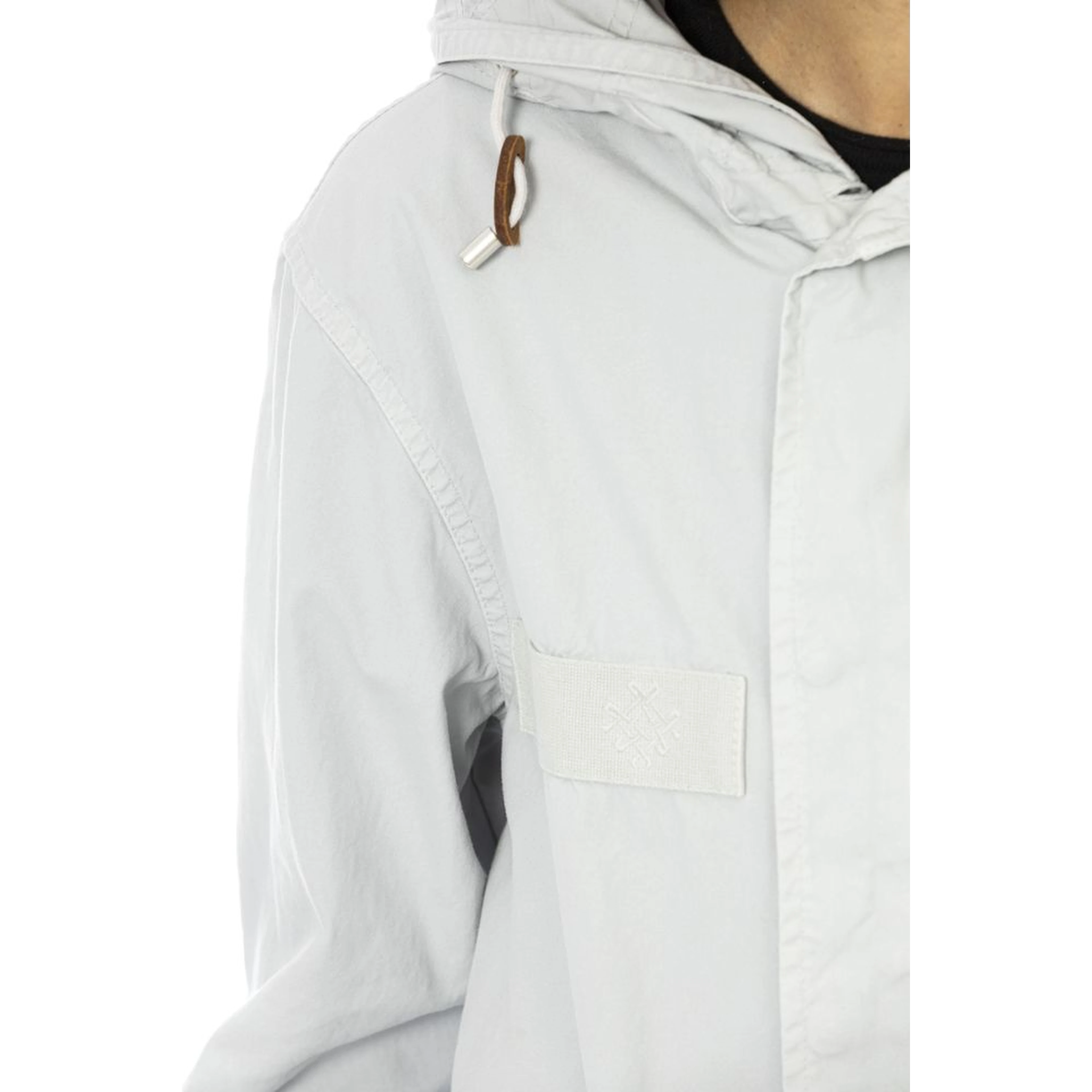 Silver Cotton Women Parka Jacket