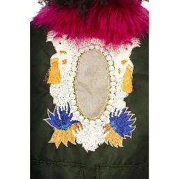 Green Polyamide Women Bomber Jacket