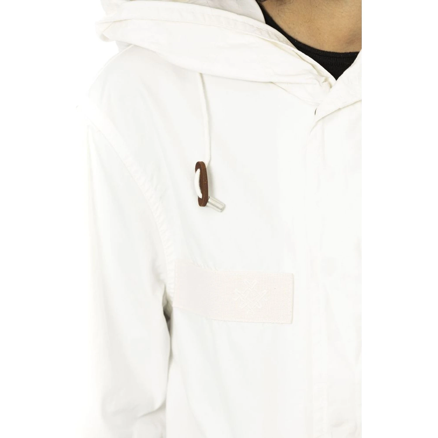 White Cotton Women Parka Jacket