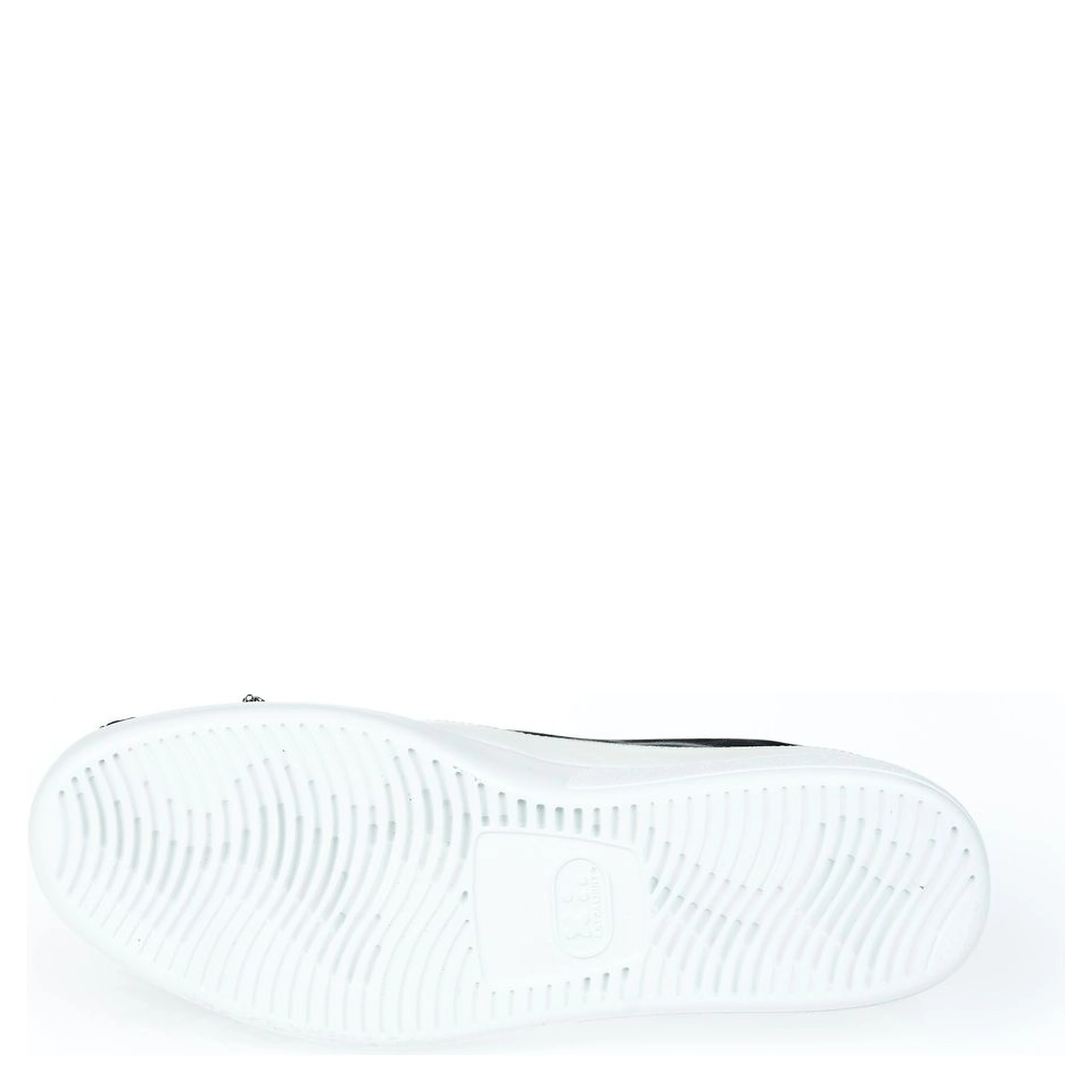 Black Leather Women Slip-On Shoe