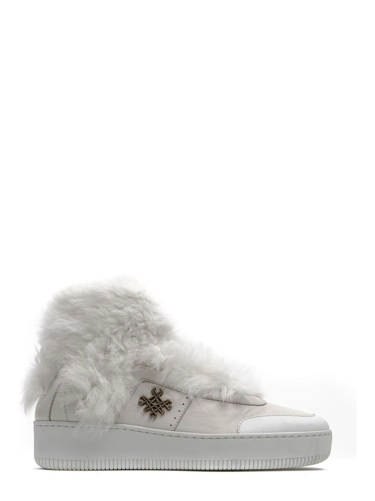 White Cotton Women Sneaker