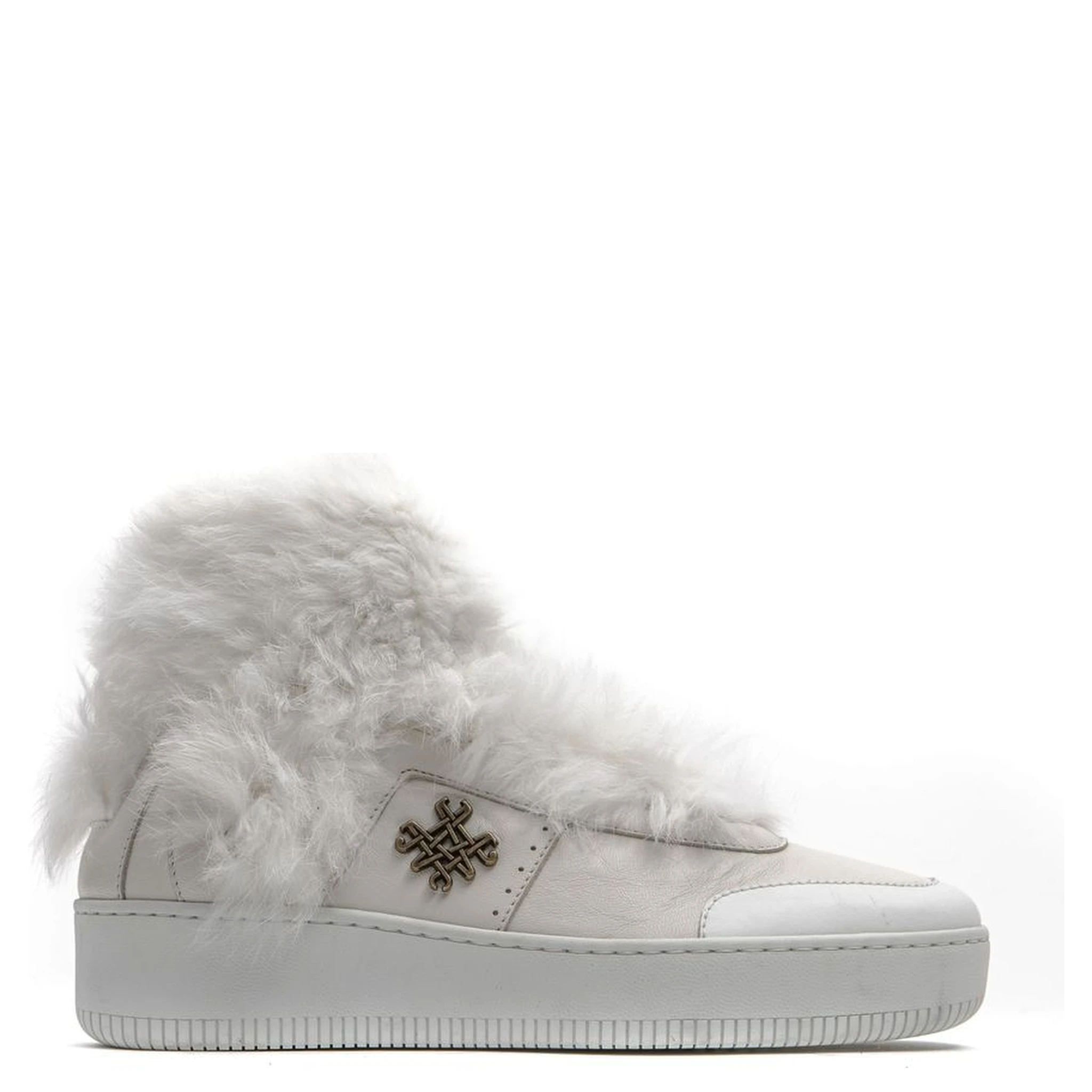 White Cotton Women Sneaker