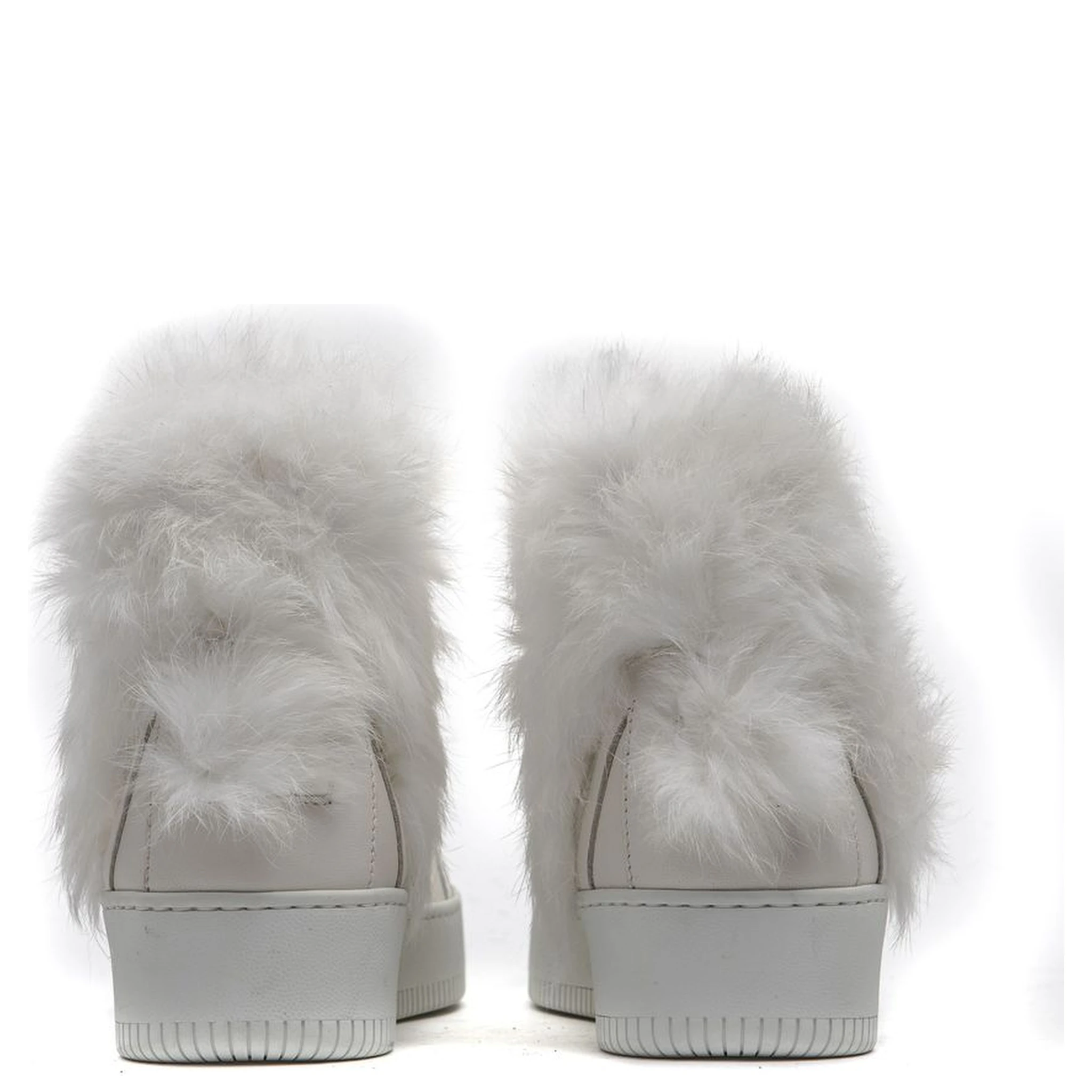 White Cotton Women Sneaker