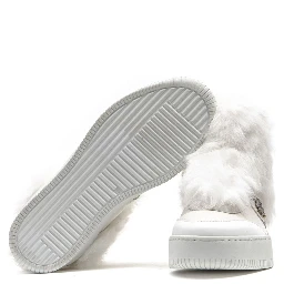 White Cotton Women Sneaker