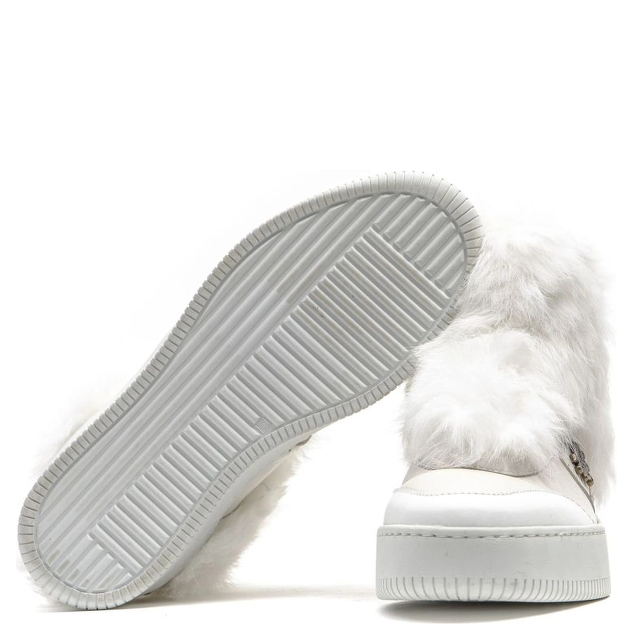 White Cotton Women Sneaker