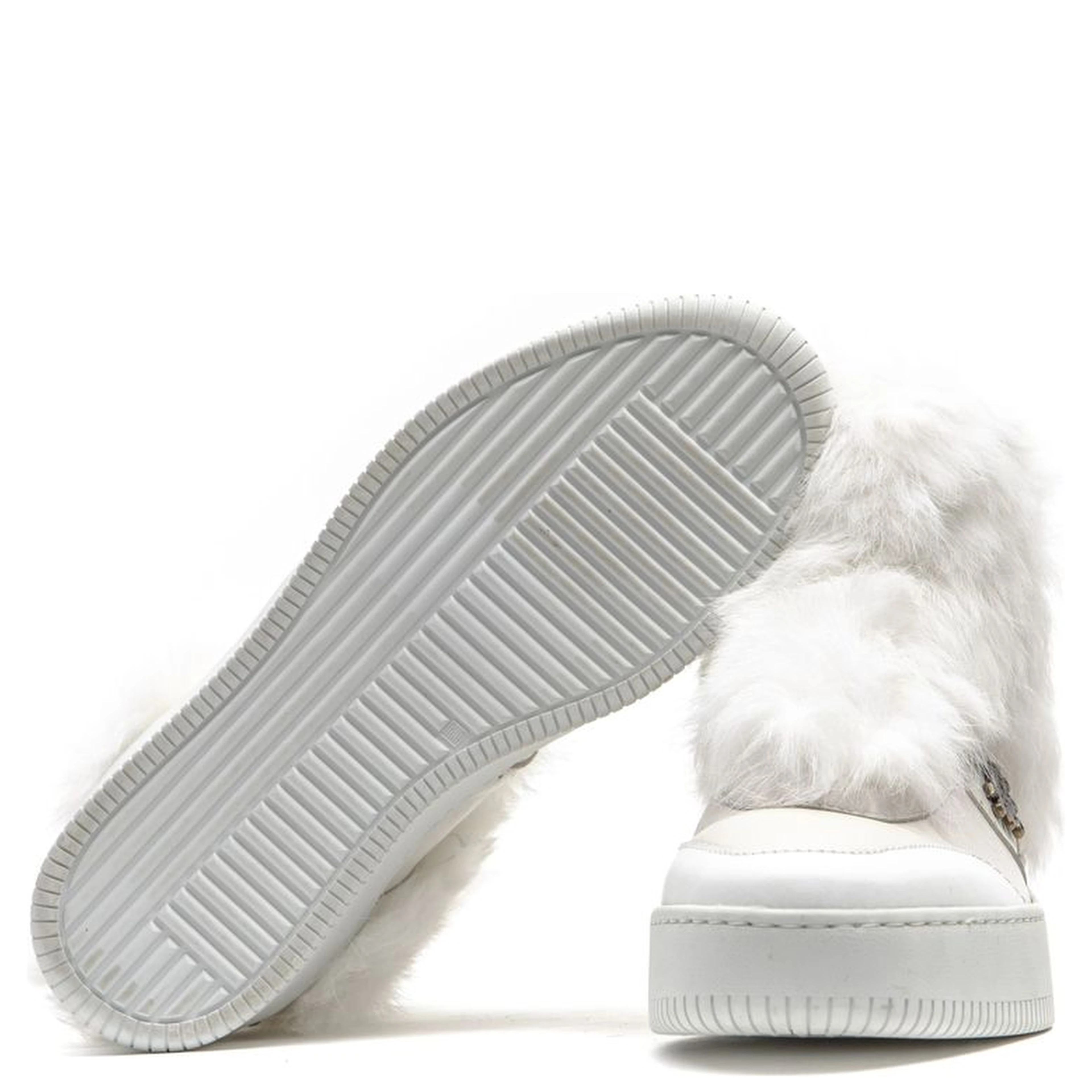 White Cotton Women Sneaker