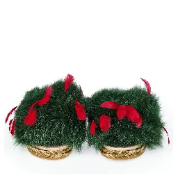 Green Lamb Leather Women Sandal