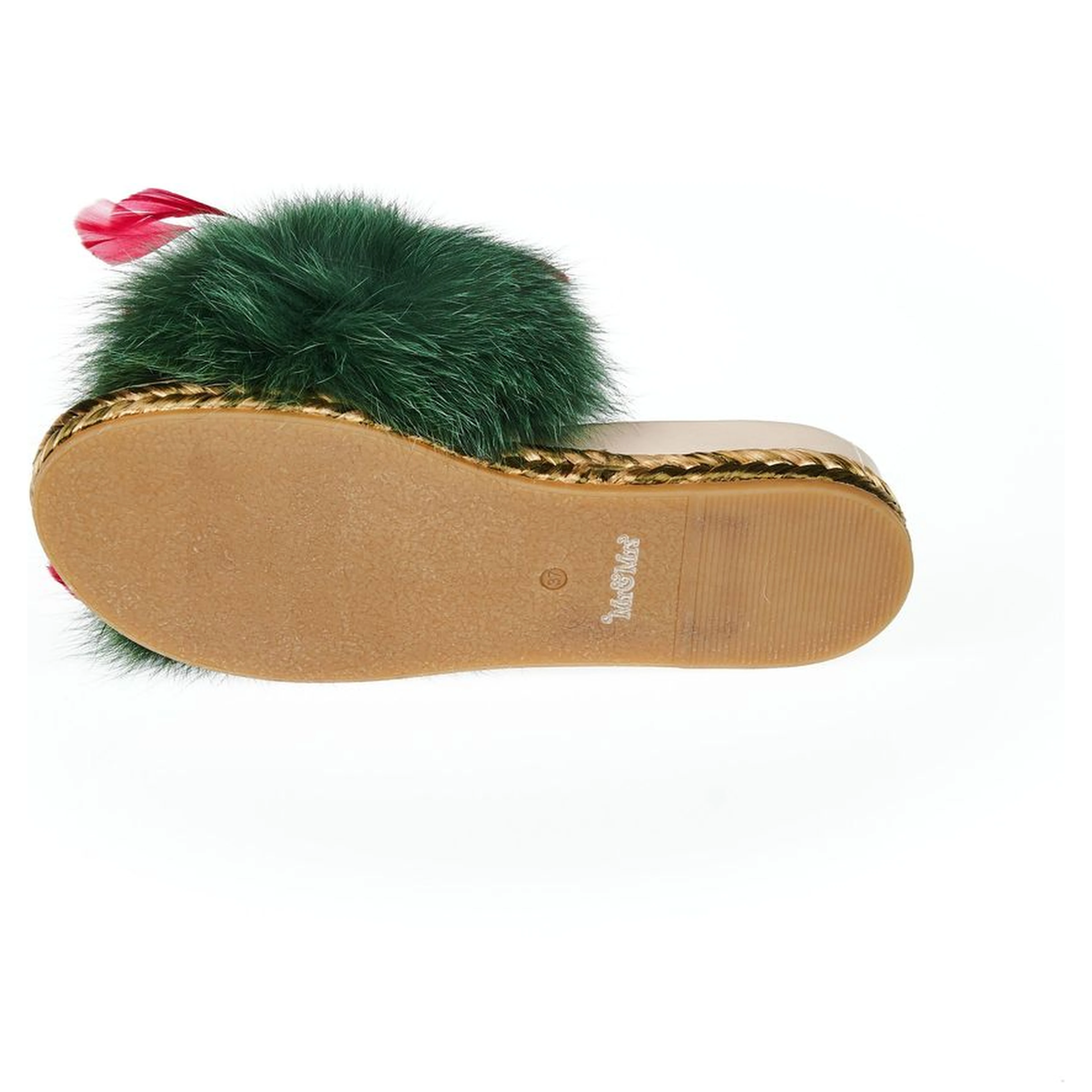 Green Lamb Leather Women Sandal