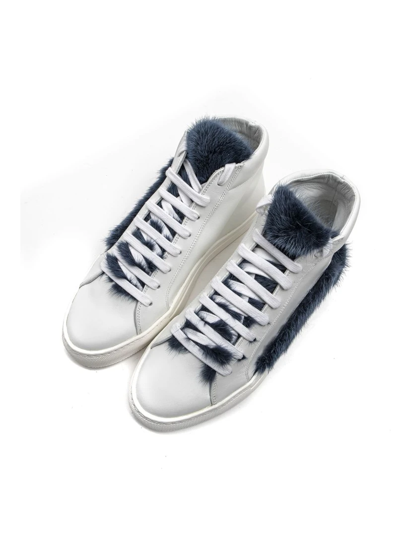 White Leather Women Sneaker