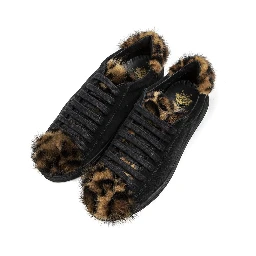 Black Leather Women Sneaker