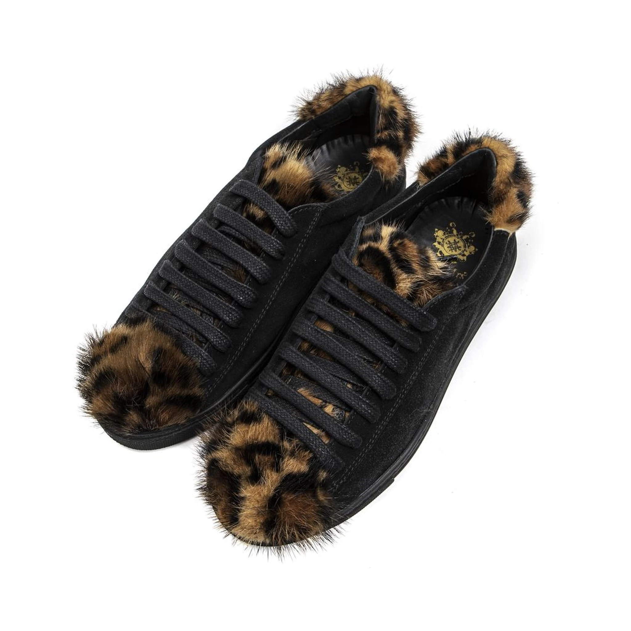 Black Leather Women Sneaker