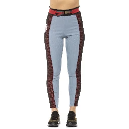 Light Blue Cotton Women Leggings
