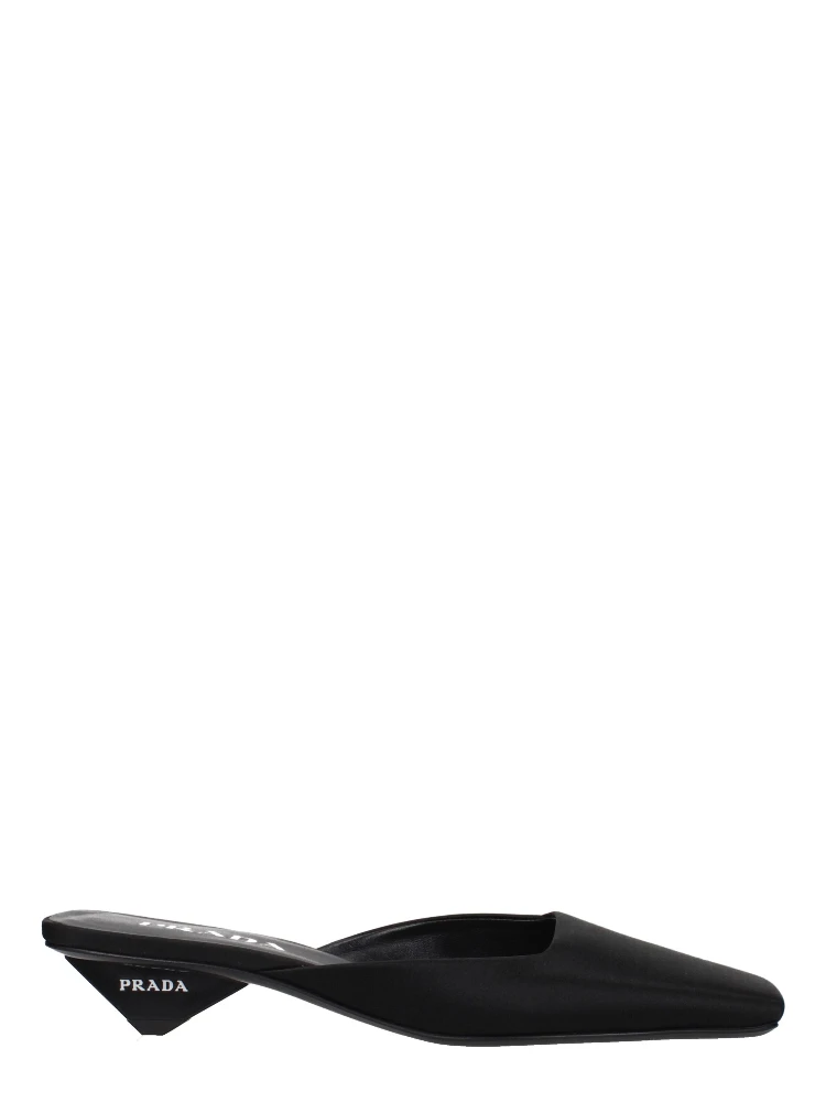 Black Satin Sandals