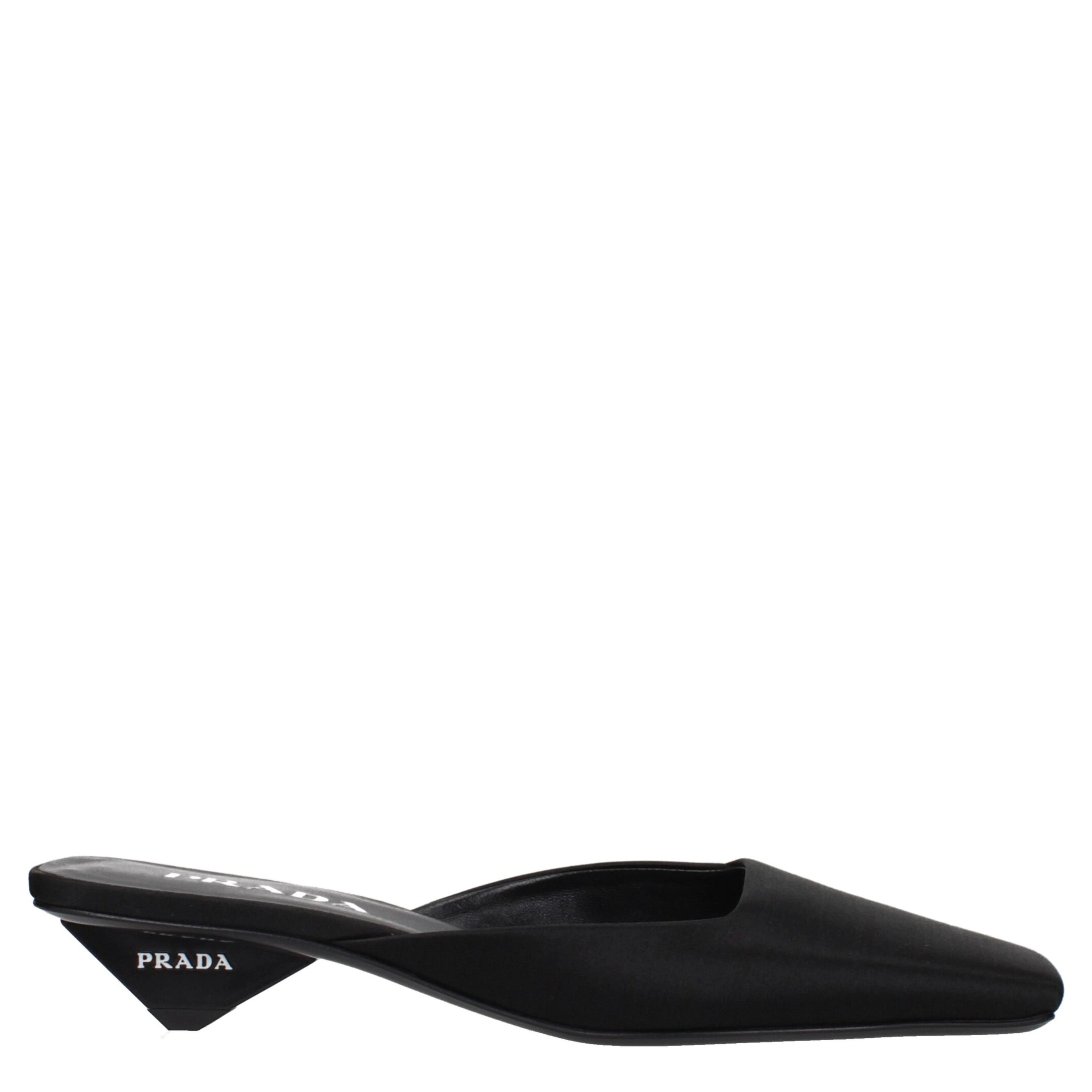 Black Satin Sandals