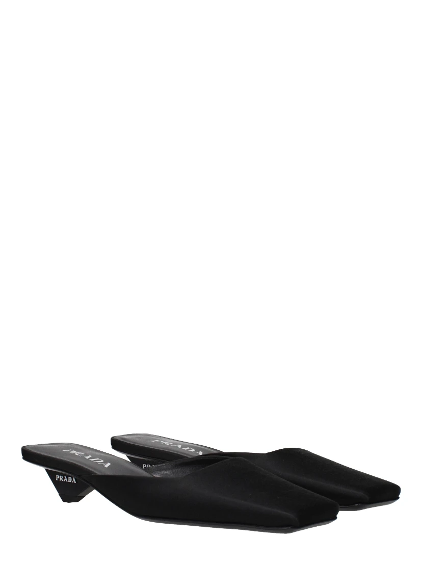 Black Satin Sandals