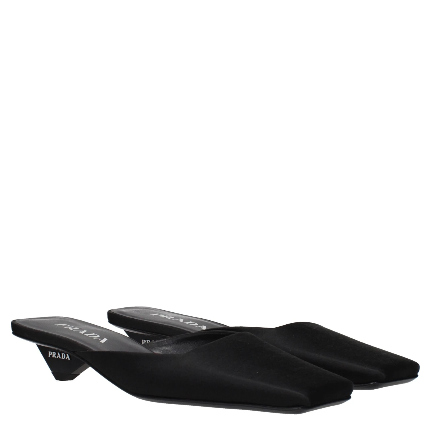 Black Satin Sandals