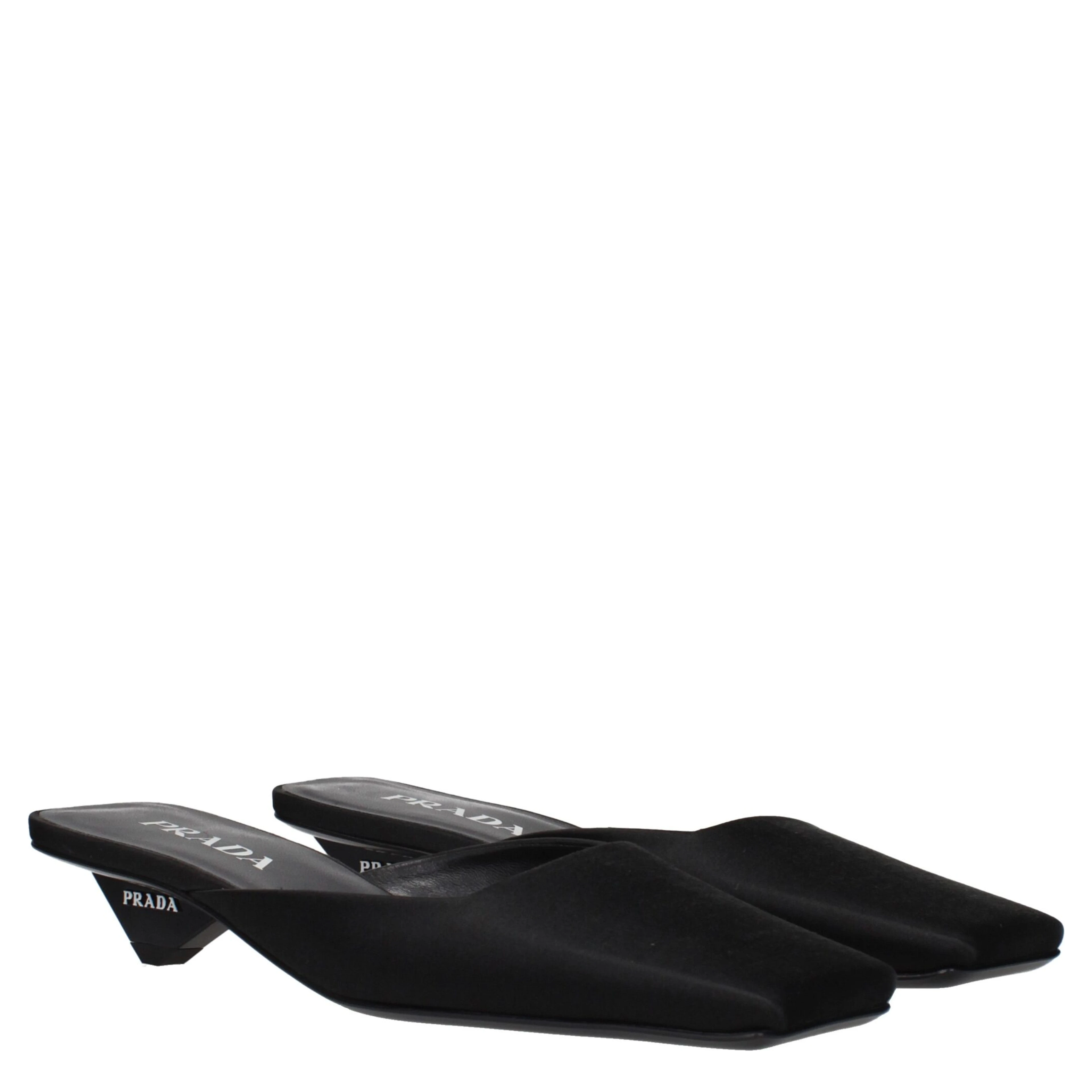 Black Satin Sandals