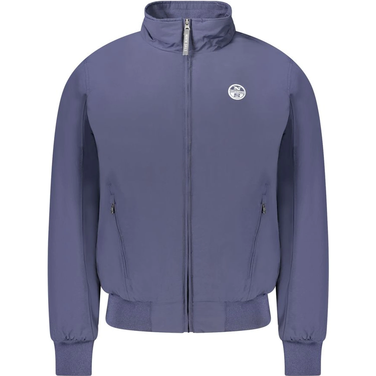 Blue Polyester Men's Bomber Jacket