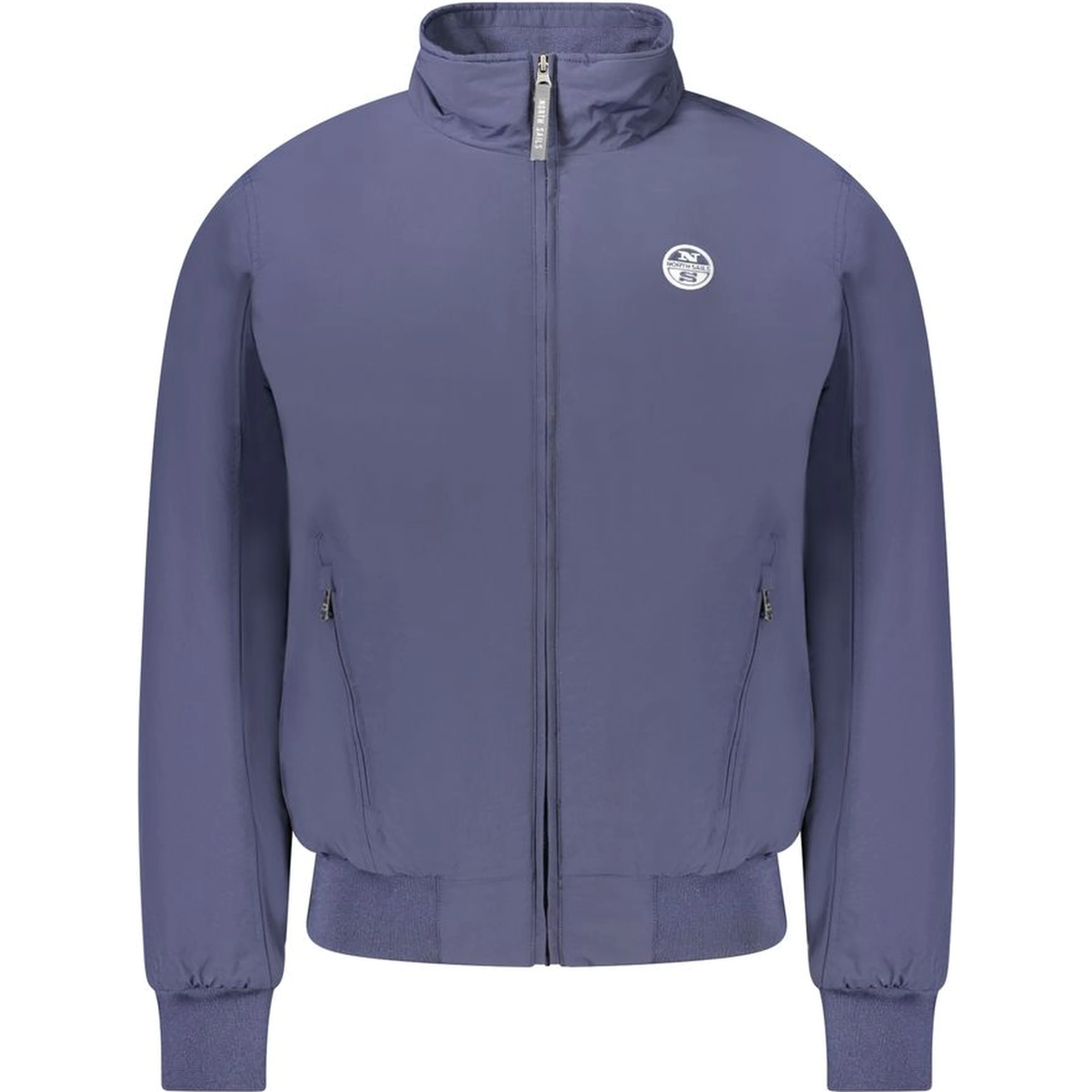 Blue Polyester Men's Bomber Jacket