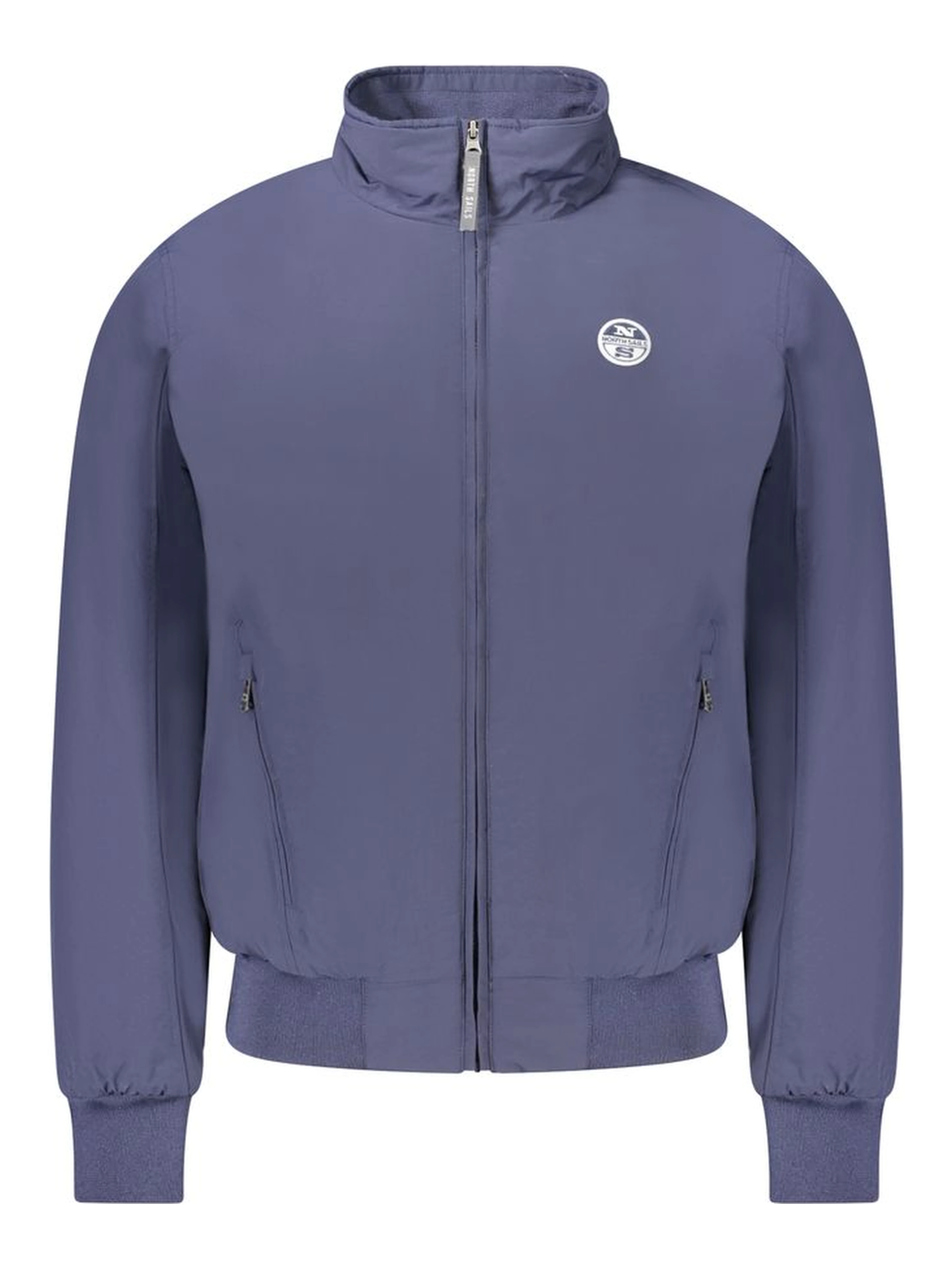 Blue Polyester Men's Bomber Jacket