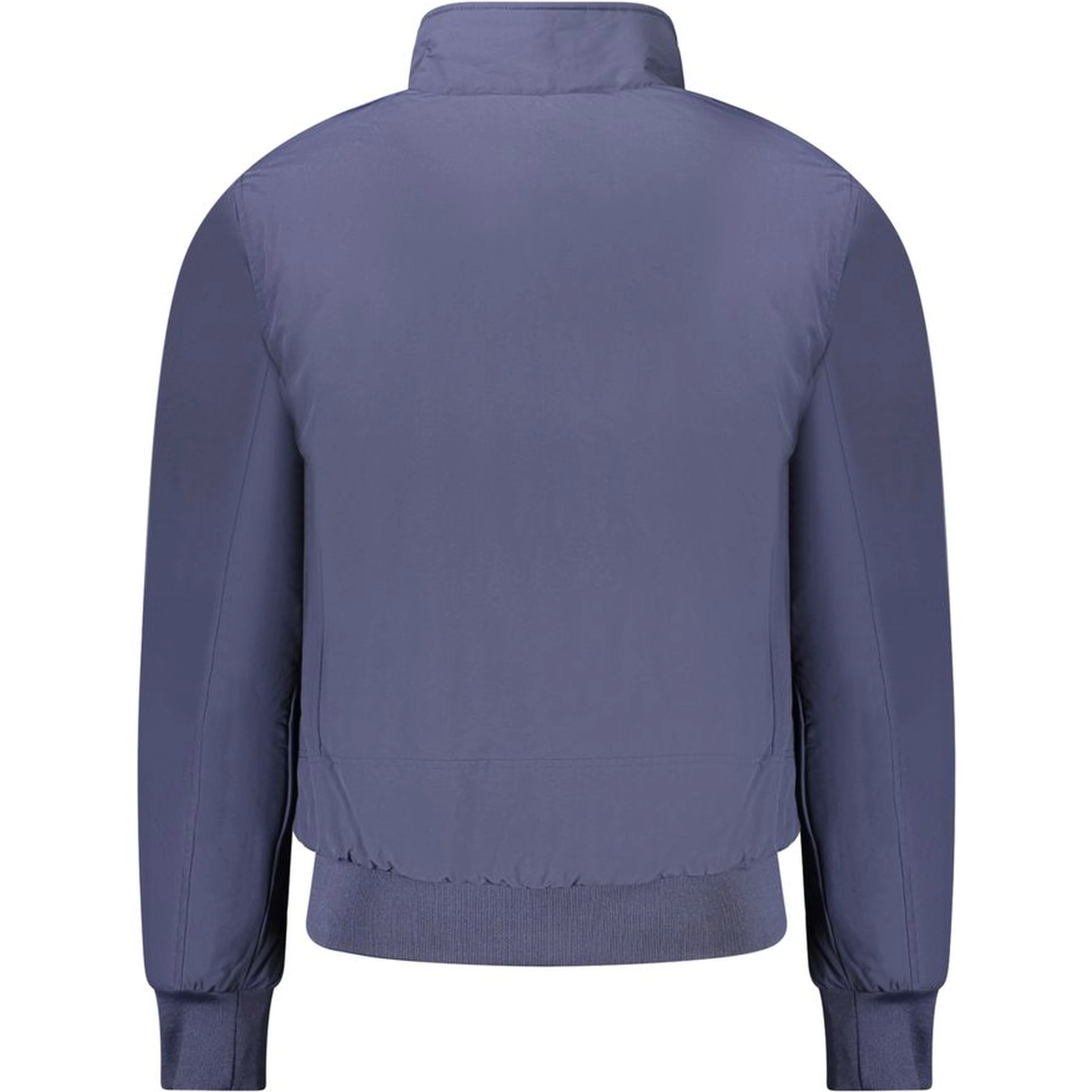 Blue Polyester Men's Bomber Jacket