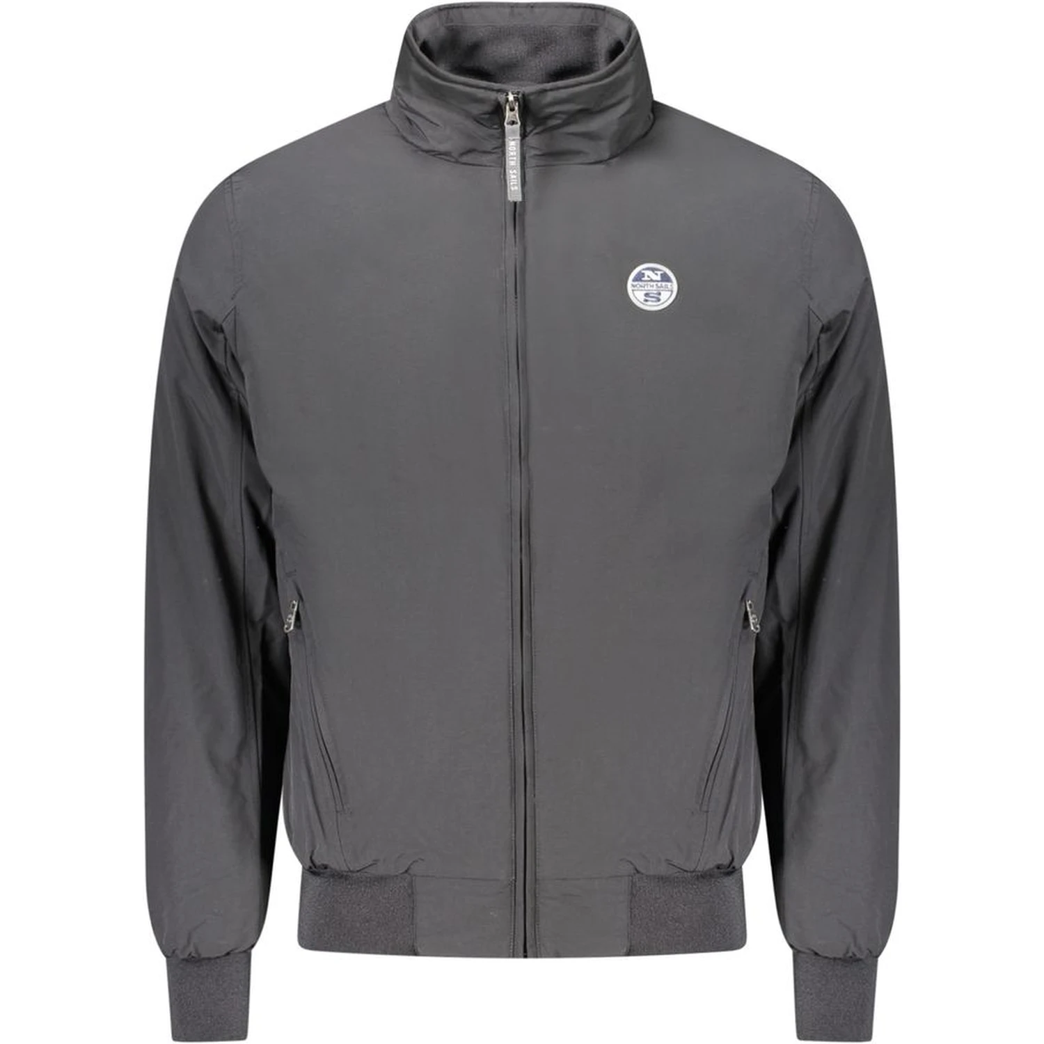 Black Polyester Men's Bomber Jacket