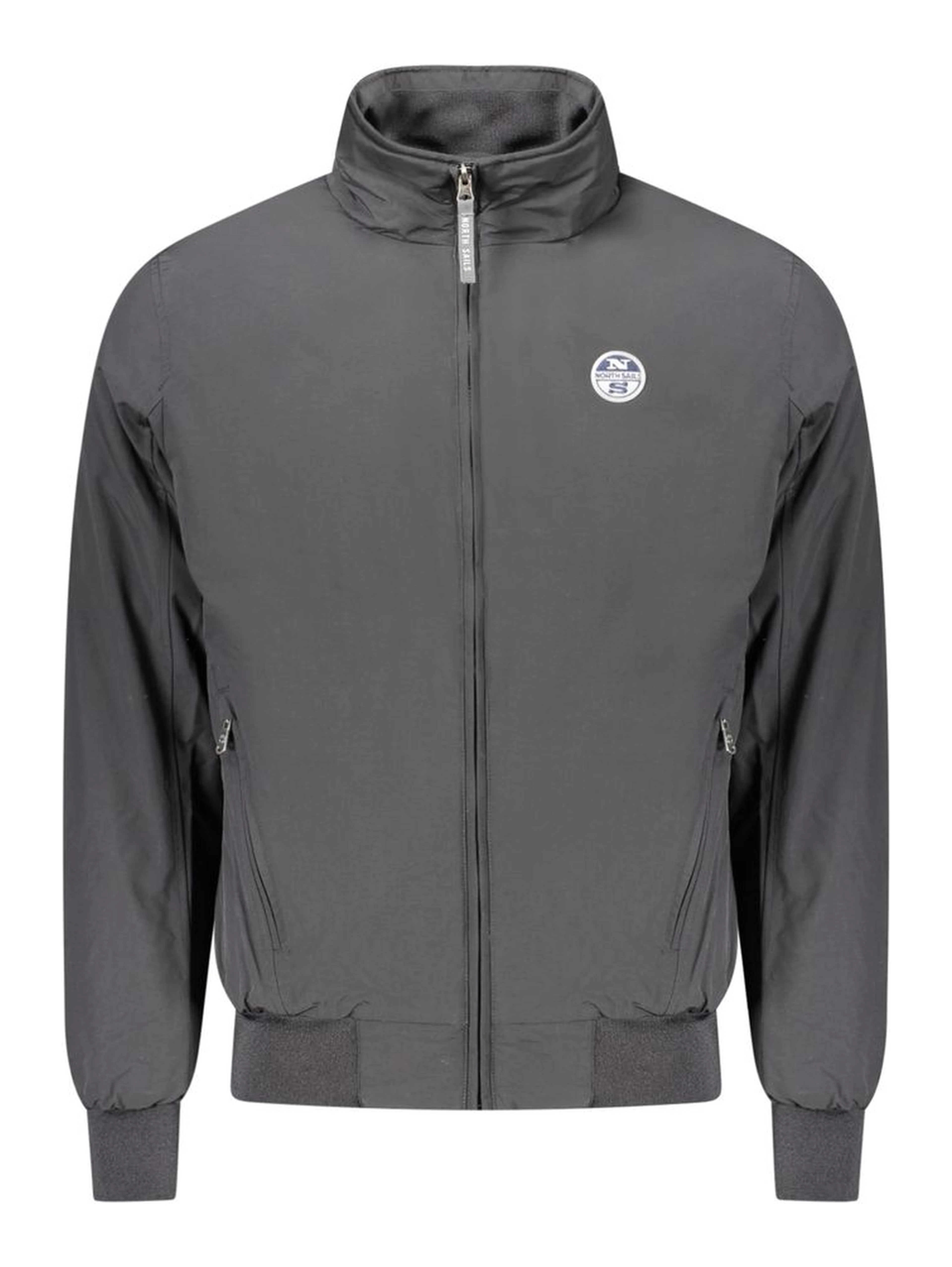 Black Polyester Men's Bomber Jacket