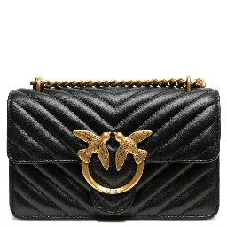 Black Leather Love One Mini Shoulder Bag