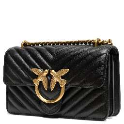 Black Leather Love One Mini Shoulder Bag
