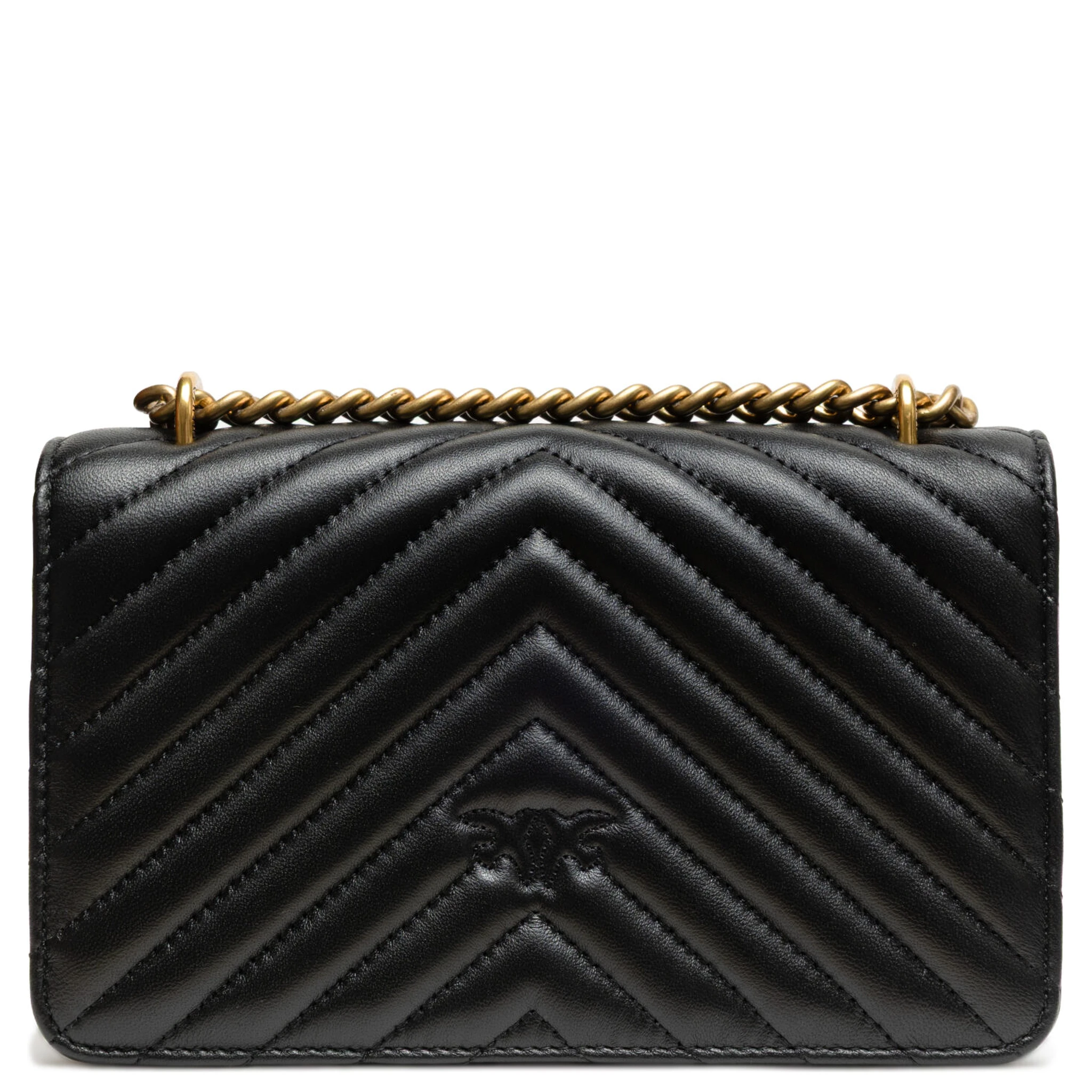 Black Leather Love One Mini Shoulder Bag