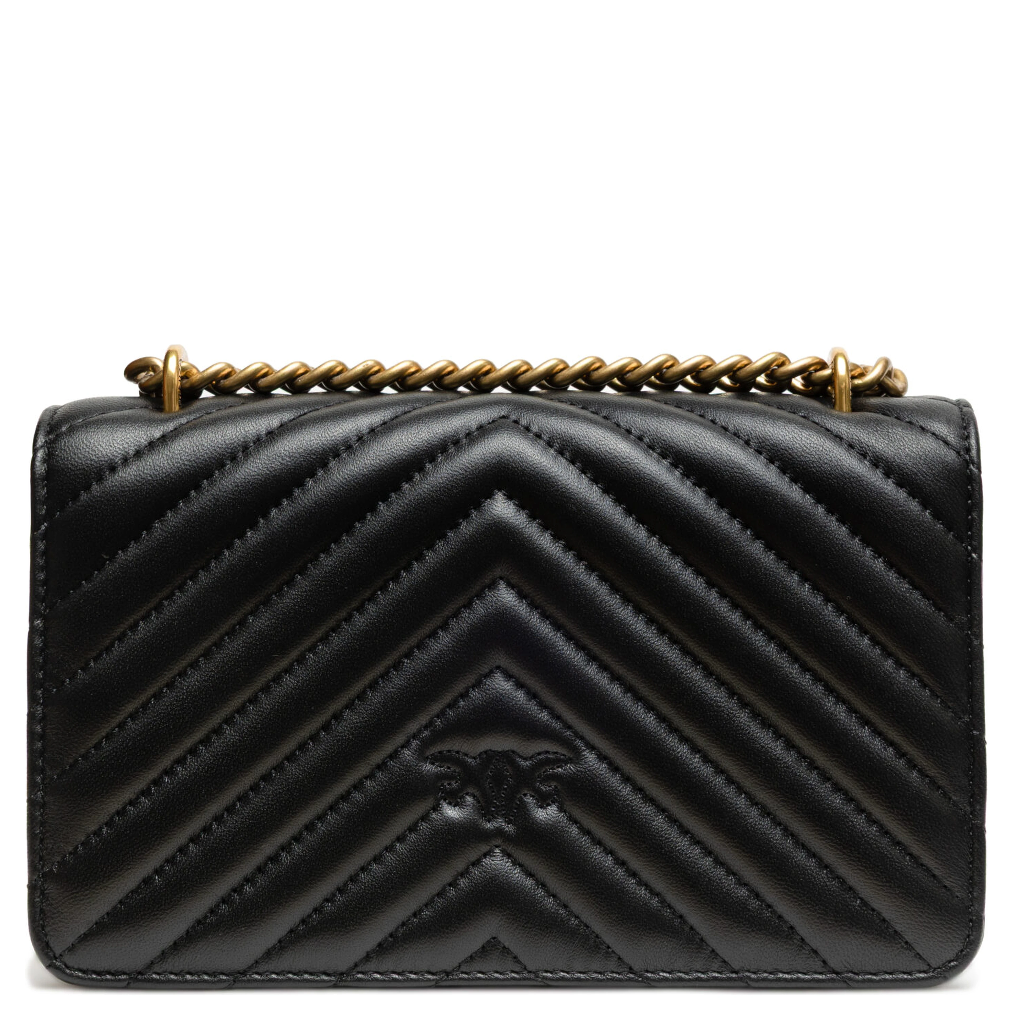 Black Leather Love One Mini Shoulder Bag