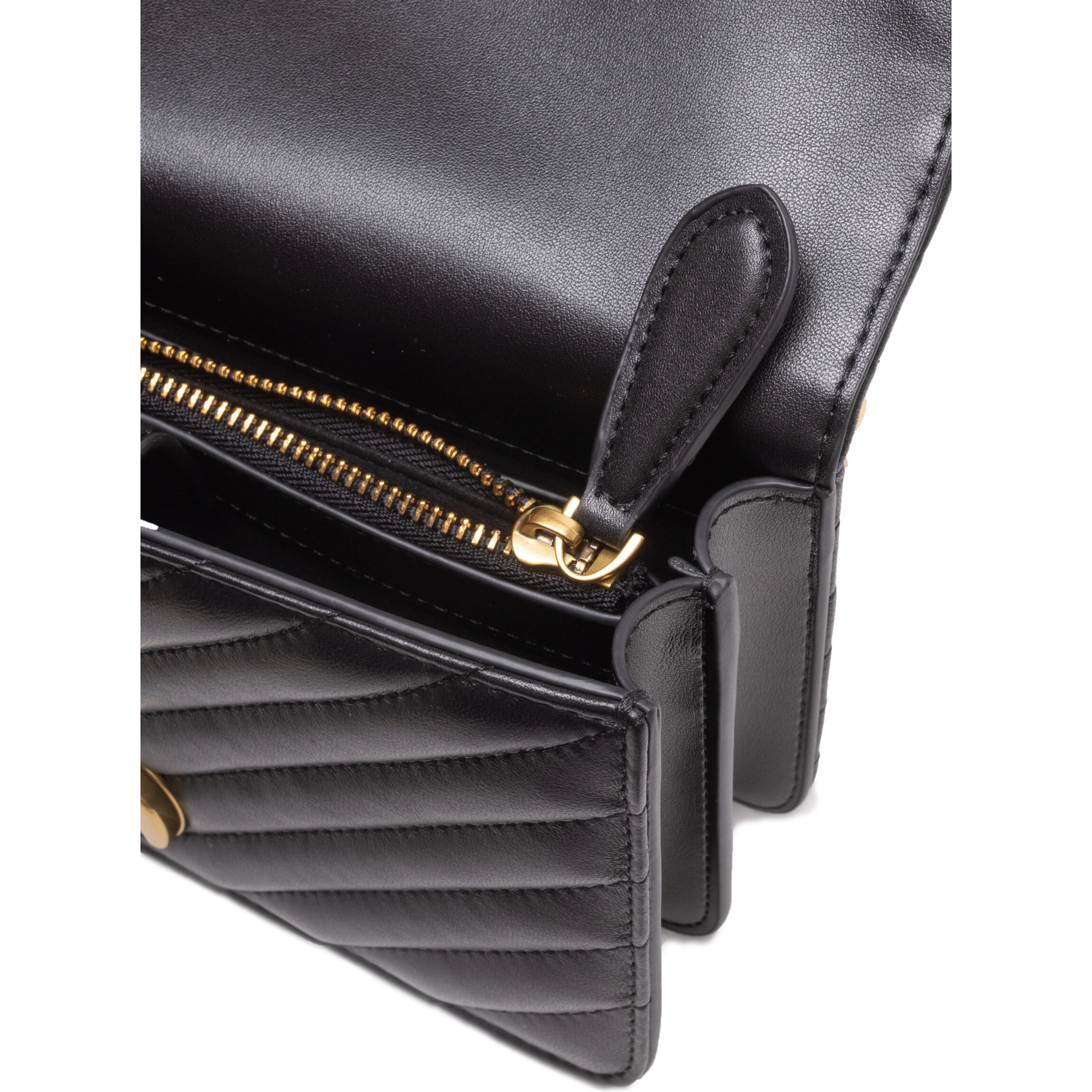 Black Leather Love One Mini Shoulder Bag